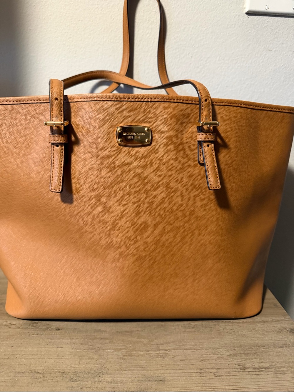 Michael Kors Cognac Saffiano Leather Tote